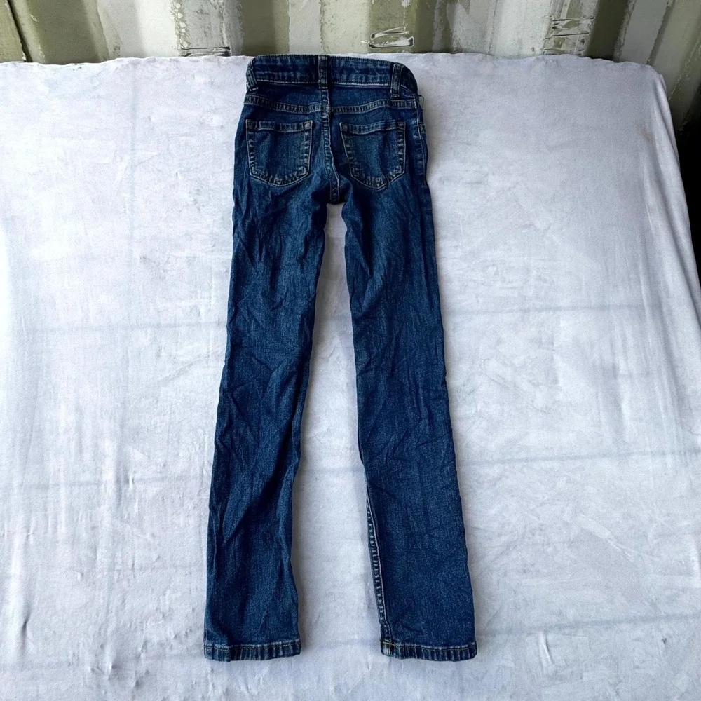 Cat & Jack Straight Jeans Boys 8 Blue Denim Medium Wash Super Stretch Streetwear